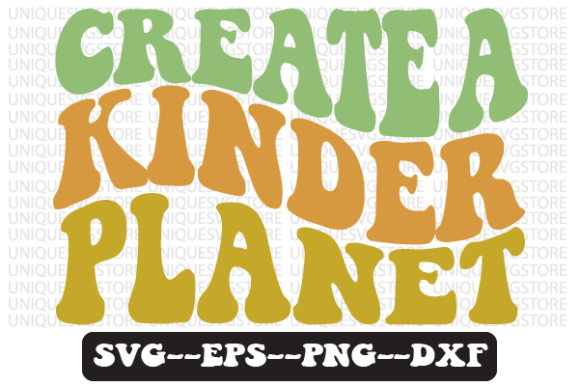 Create a Kinder Planet Retro Svg Design for Crafts and Graphics
