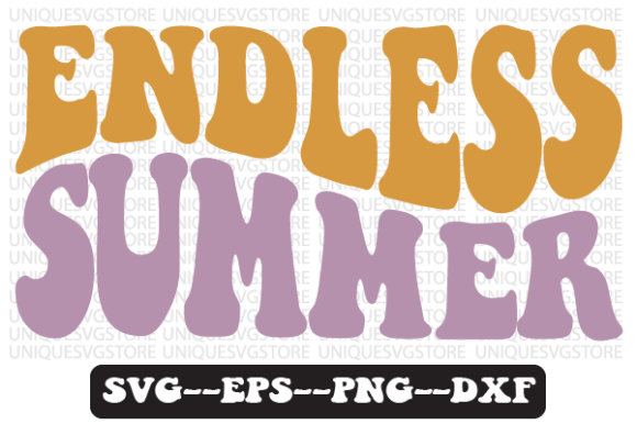 Endless Summer Quote Retro Svg Design for Graphics and Crafts