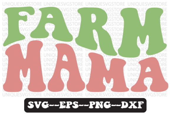 Farm Mama Quote Retro Svg Design for Crafts and Graphics