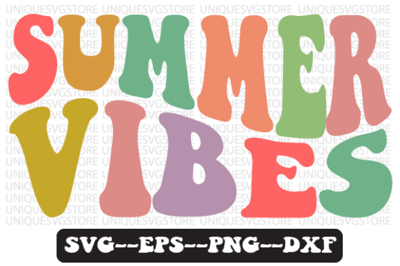 Summer Vibes Quote Retro Svg Design for Blogs and Crafts