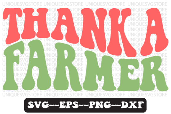 Thank a Farmer Quote Retro Svg Design for Crafts and Graphics